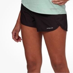Patagonia Strider 3” Womens Lined Drawstring Running Shorts Size M Black RN51884